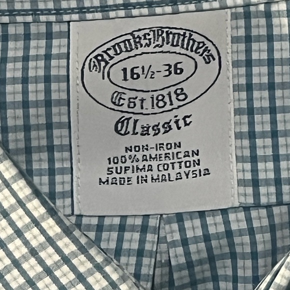 Brooks Brothers Blue Casual Button Down Shirt - Picture 2 of 4